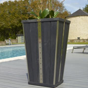 Jardinire Bois Design - vase Anthracite